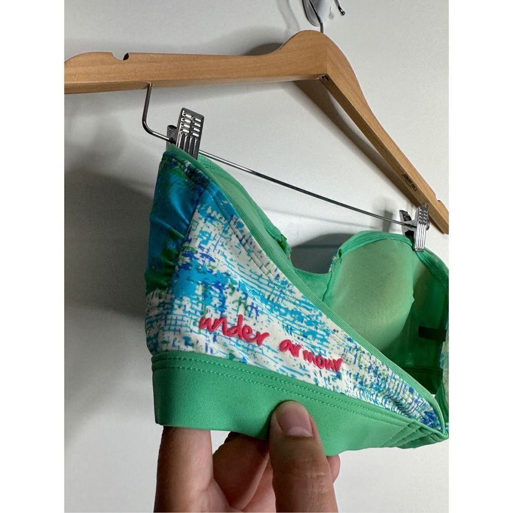 Under Armour Bikini Top Womens Green/Blue Size Medium - Picture 3 of 7